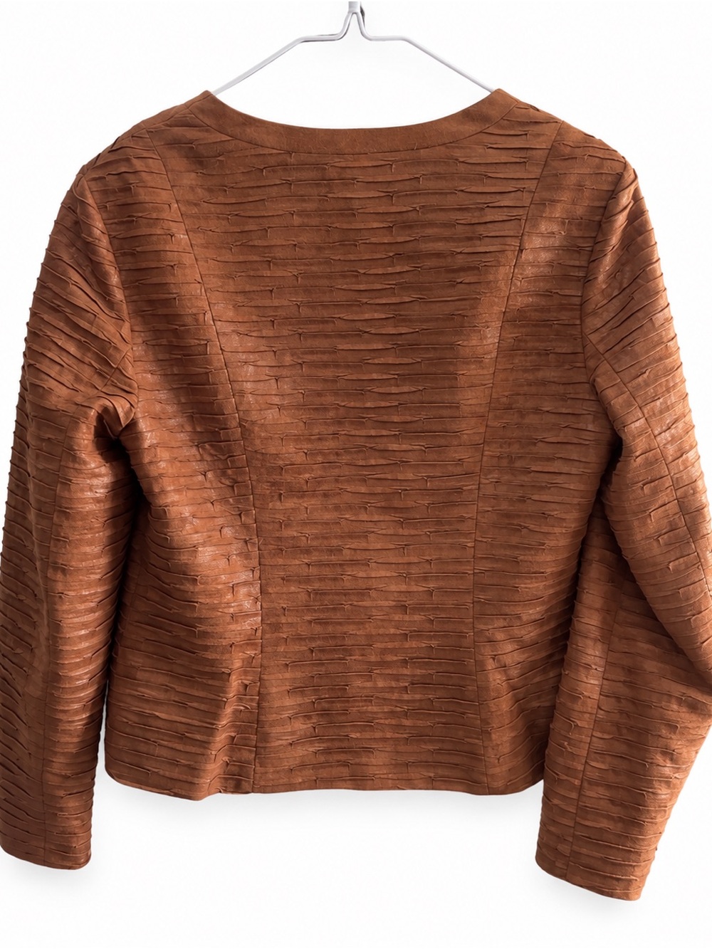 Bally Brown Ribbed Suede Zip Jacket - Picture 3 of 3
